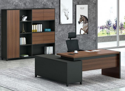 Eckschreibtisch Büro Chef Zimmer Möbel Design Schreibtische Praxis